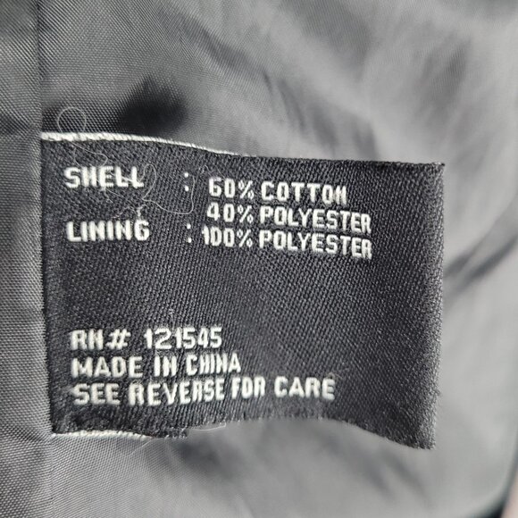 London Fog Black Double Breasted Buttoned Belted Pleated Long Trench Coat 6 - Picture 4 of 16